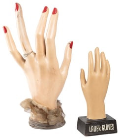 Two Advertising Hand Displays. Includes: Columbia “Tru-Fit”...