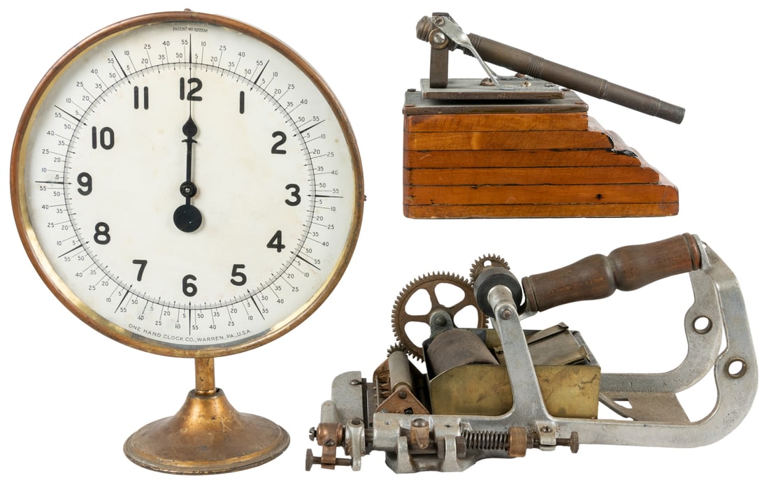 Three Desk Items. 20th century. Includes: Wing Mailer hand-... (1 of 2)