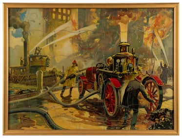 Two Framed Advertising Puzzles. Early 20th century. Pair of...