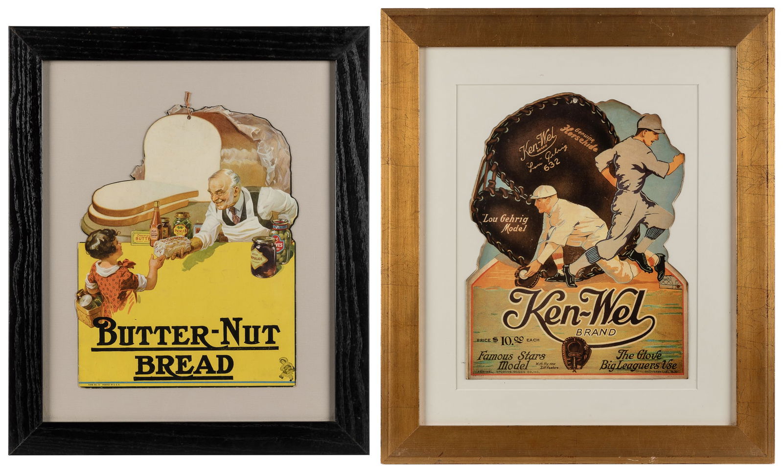 Two Die-Cut Advertisements. Pair of framed die-cut advertis... (1 of 3)
