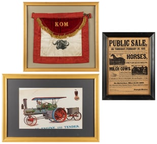 Group of Farming and Livestock Themed Items. Includes: A br...