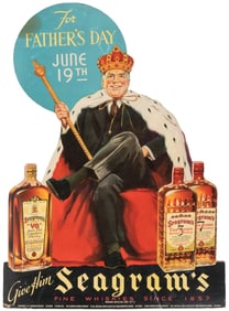 Seagram’s Fine Whiskies “For Father’s Day June 19th” Lithog...