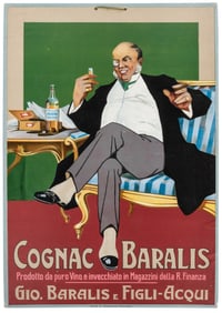 Cognac Baralis. Piacenza: Stab E. Casanova, ca. 1910s. Cogn...