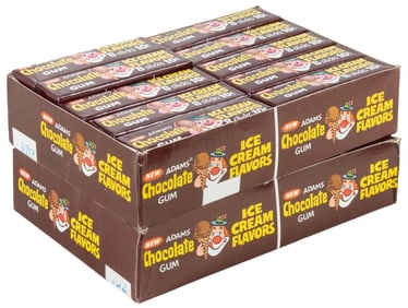 Adams Chocolate Ice Cream Gum. Two Full Boxes. Circa 1960s....