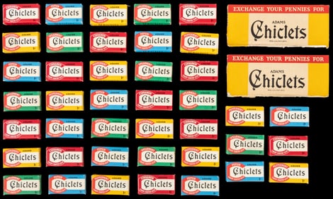 Lot of Adams Chiclets Gum. Group of 1 cent boxes of Chiclet...
