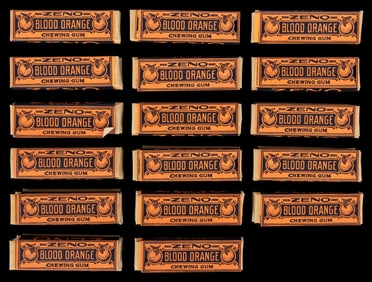 Zeno Blood Orange Chewing Gum. Early 20th century. Seventee...