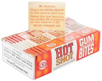 Beech-Nut Hot Shot Gum Bites 5 Cent in Original Box. Circa ...