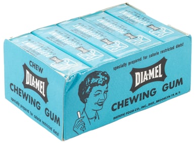 Dia-Mel Chewing Gum Full Box. Brooklyn: Diatetic Food Co., ...