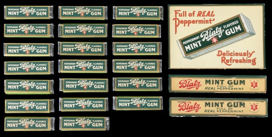 Blatz Peppermint 5 Cent Gum with Original Box Panels. Milwa...
