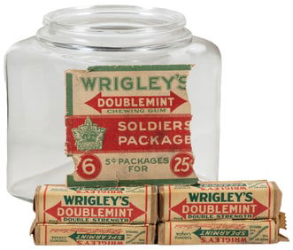 Wrigley’s Lowboy Counter Display Jar, and Doublemint Soldie...
