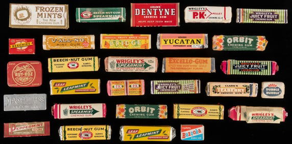 Assorted Vintage Sealed Chewing Gum. Includes 27 unopened p...