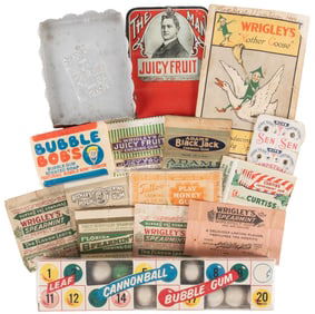 Group of Vintage Gum Wrappers and Novelty Items. Includes e...