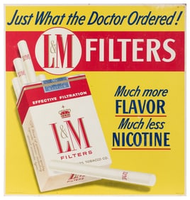 L & M Filters Cigarettes Cardboard Standee. [Durham, NC: Li...