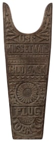 Musselman’s Plug Tobacco Cast Iron Boot-Jack. [Ca. early 20...