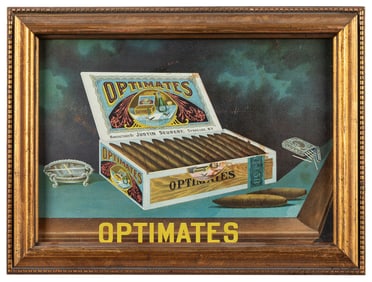 Optimates Cigars Sign. Coshocton, OH: Tuscarora Advertising...