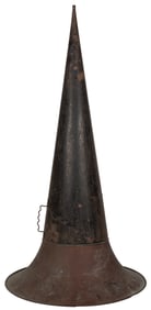 [PHONOGRAPH HORN]. Large “Witch’s Hat” Phonograph Horn, Des...