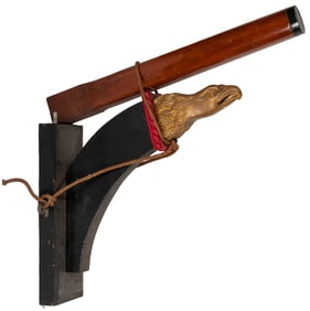 [MASTHEAD]. Painted Eagle Head Masthead Mounted on Mast and...