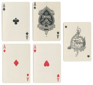 NYCC Uwinna Playing Cards. New York, ca. 1910s. 52 + “Best ...