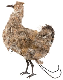 Roullet & Decamps Strutting Chicken Automaton. Feather-cove...