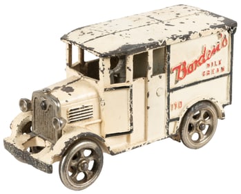 Hubley Borden’s Milk Delivery Truck Toy. Painted cast iron ...