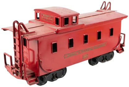 Buddy L Railroad Caboose #3017. Pressed steel. Restored; sc...