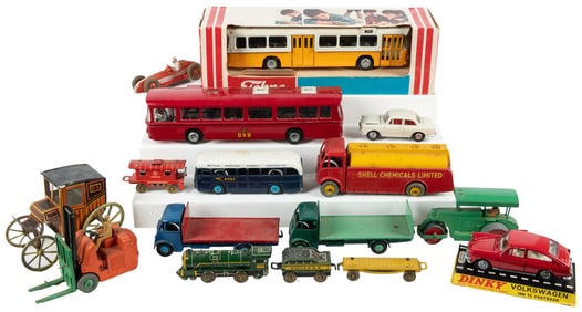 Group of Toy Vehicles. V.p., mid-20th century. Includes: Ni...