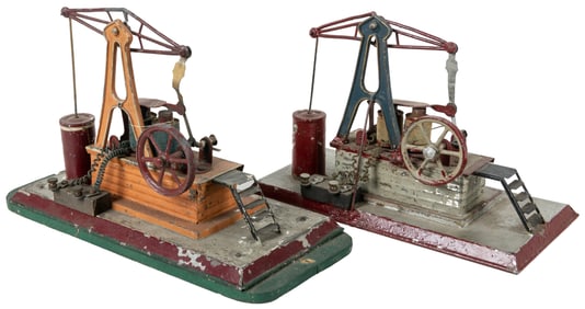 Pair of Early Electric Beam Engine Toys. [Ca. 19th - 20th c...
