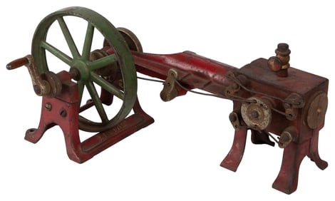 Kenton Painted Model with Turning Wheel and Moving Piston. ...