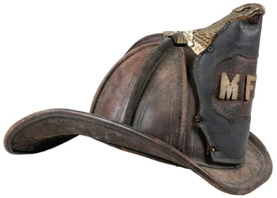 Cairns & Bro. Early Fire Helmet. With an eagle holder grasp...