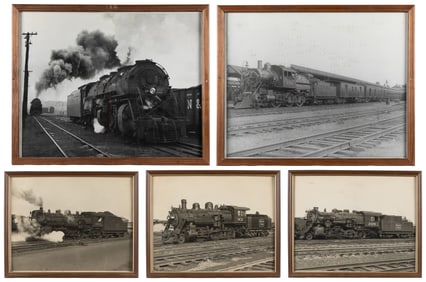 Group of 5 Railroad Locomotive Photographs. Includes (3) Bo...