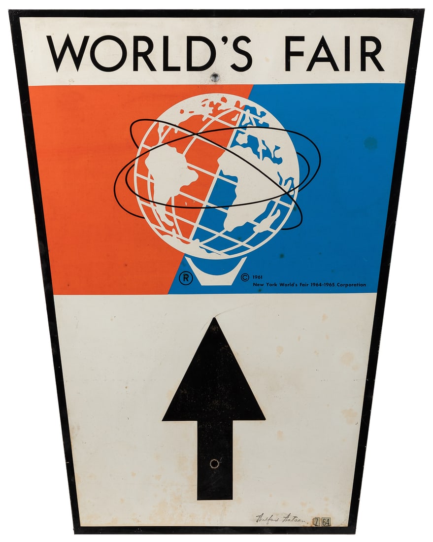 New York World’s Fair 1964 Metal Sign. Single sided sheet m... (1 of 1)