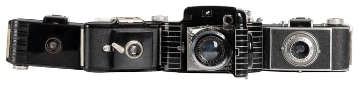 Kodak Bantam Special and Seven Other Bantam Folding Cameras...