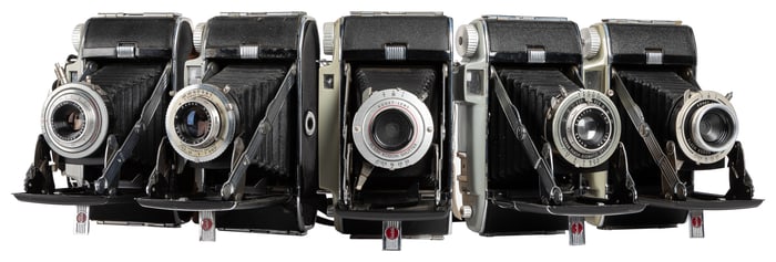 Collection of 15 Folding Kodak Cameras / Tourist, Vigilant,...