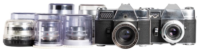 Collection of 23 Kodak Retina Cameras and 7 Lenses. Eastman...