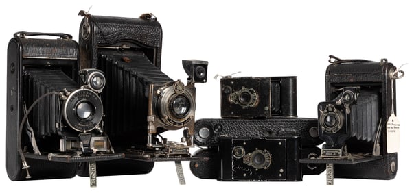 Collection of 20 Kodak Autographic Folding Cameras. Eastman...