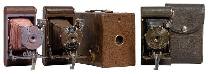 Two Kodak Petite Cameras with Two Others. Eastman Kodak Com...