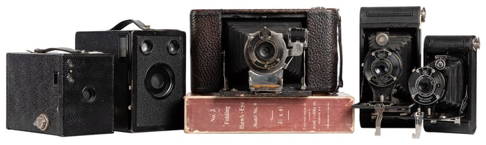 Collection of 23 Kodak Hawk-Eye Cameras. Eastman Kodak Comp...