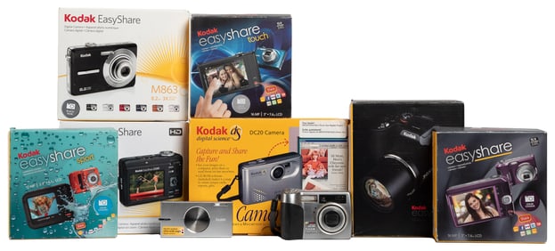 Collection of Nine Kodak Digital Camera. Eastman Kodak Comp...