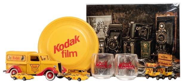 Group of Kodak Advertising Items, Diecast Cars, Frisbee Dis...