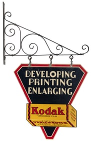 Kodak Verichrome Film Double-Sided Hanging Porcelain Sign w...