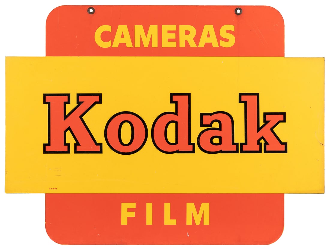Kodak Cameras Film Large Double-Sided Hanging Sign. [Ca. 20... (1 of 2)