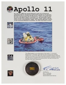  [NASA MEMORABILIA]. [APOLLO 11]. Flown Swatch of Kapton Pol...