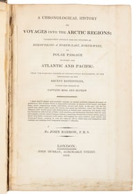 BARROW, John, Sir (1764-1848). A Chronological History of V...