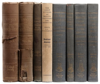  [HAKLUYT SOCIETY]. Group of 3 First Editions in 4 Volumes P...