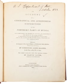 SAUER, Martin (1785-1806). An Account of a Geographical and...