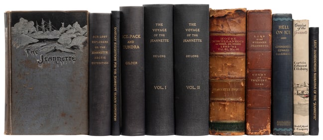  [THE STEAMER “JEANNETTE”]. Group of 10 Titles in 11 Volumes...
