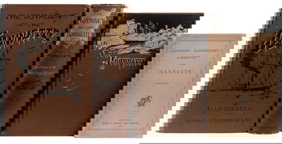  [THE STEAMER “JEANNETTE”]. Trio of Titles About the Loss of...