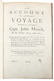  [WHALING]. [GREENLAND]. An Account of a Most Dangerous Voya...