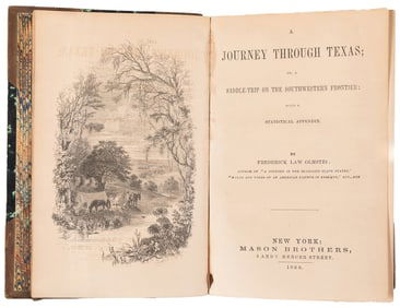 [TEXAS]. OLMSTEAD, Frederick Law (1822-1903). A Journey Thr...
