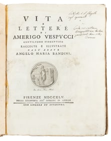  [VESPUCCI, Amerigo (1454-1512), subject]. BANDINI, Angelo M...
